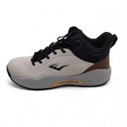 Tenis Basketball Everlast Hombre Blanco y Negro con Suela de Amortiguación